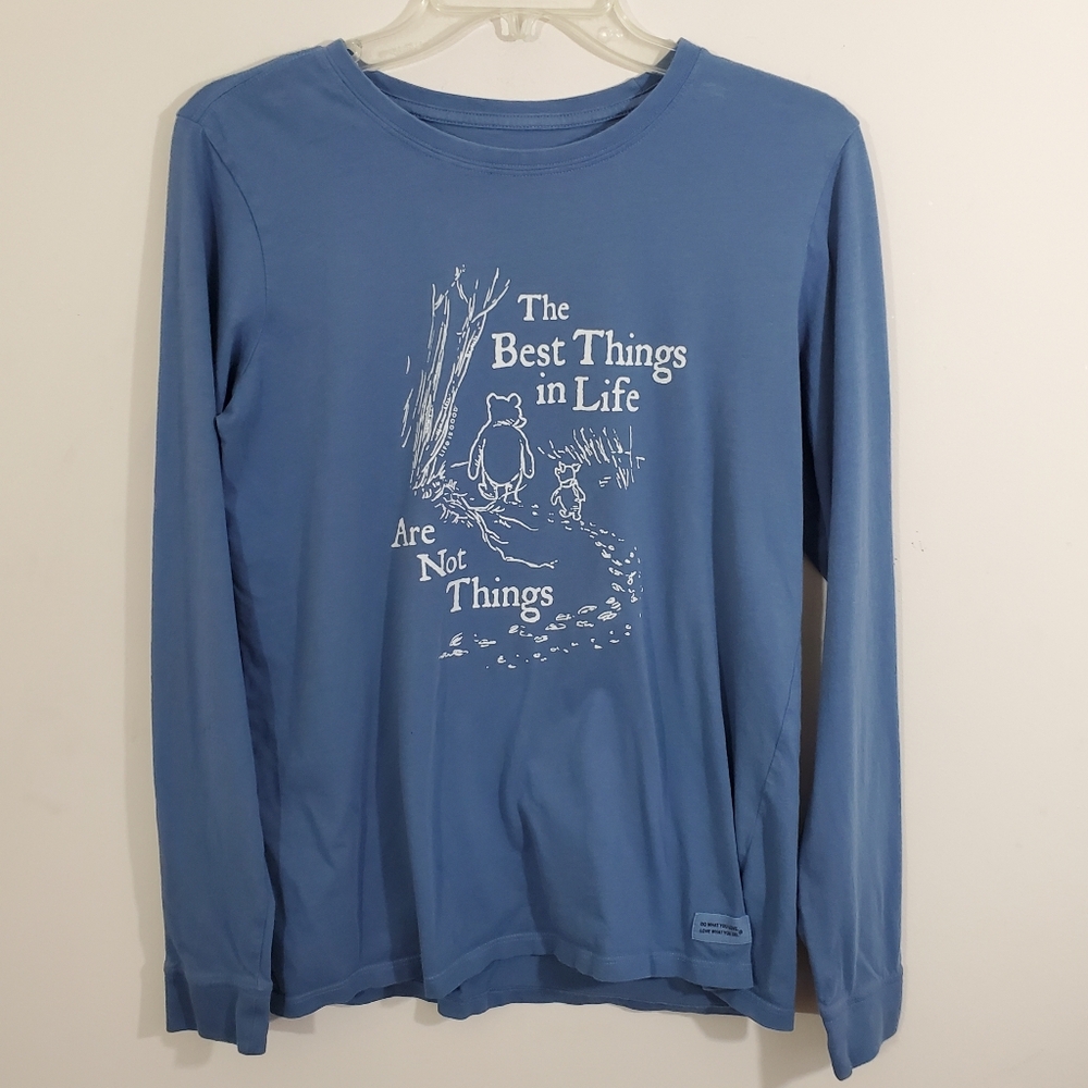 Life is Good Disney Winnie The Pooh Best Things in Life Crusher Tee Size Medium - Picture 2 of 8